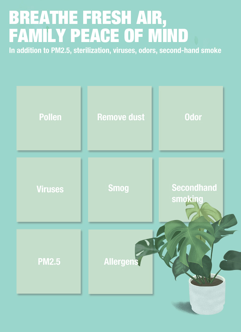 เครื่องฟอกอากาศตั้งโต๊ะ Olansi A4 Pro (3)