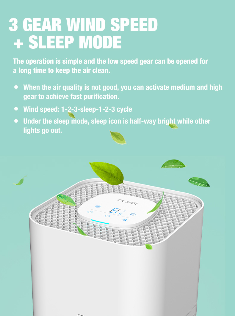 เครื่องฟอกอากาศตั้งโต๊ะ Olansi A4 Pro (5)